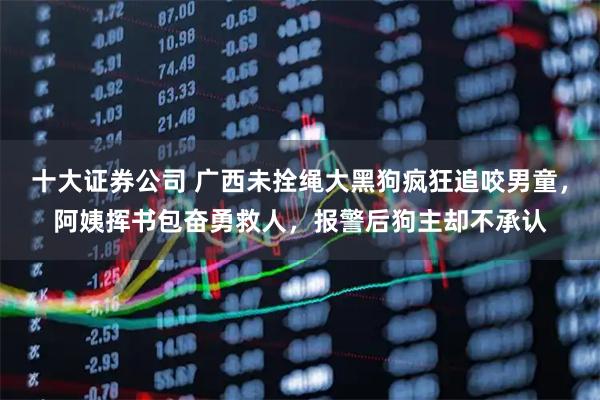 十大证券公司 广西未拴绳大黑狗疯狂追咬男童，阿姨挥书包奋勇救人，报警后狗主却不承认